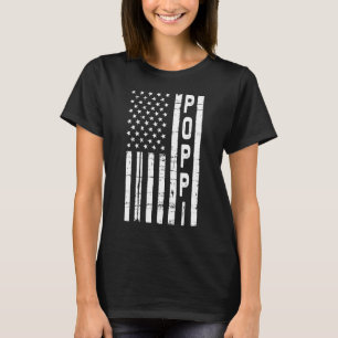 Mens Vintage Merica-Fahne Poppe T-Shirt