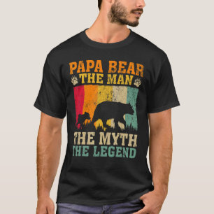 Mens Vintage Papa Bear The Man Myth Legend Bear Pa T-Shirt