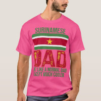 Mens Vintage Surinamese Dad Suriname Flag For Fath