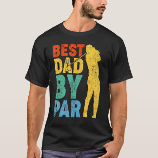 Mens Vintager bester Vater Par Golf Vater Golfer F T-Shirt
