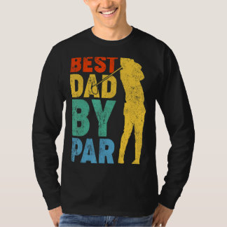 Mens Vintager bester Vater Par Golf Vater Golfer F T-Shirt