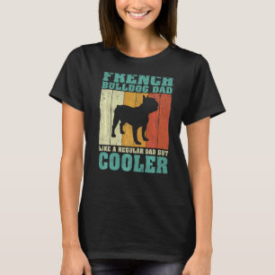 Mens Vintager Bulldogge-Vater wie ein regelmäßiger T-Shirt