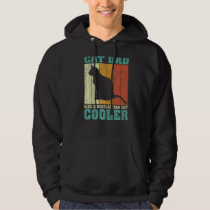 Mens Vintager Retro KatzenVater wie ein regelmäßig Hoodie