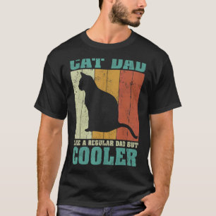 Mens Vintager Retro KatzenVater wie ein regelmäßig T-Shirt