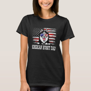 Mens Vintager sibirischer Husky-Vater - Amerikanis T-Shirt