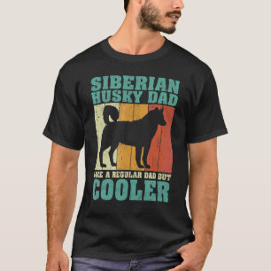 Mens Vintager sibirischer Husky-Vater wie ein rege T-Shirt