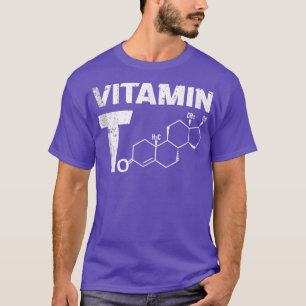 Mens Vitamin T Testosteron Bodybuilding Fitnes T-Shirt