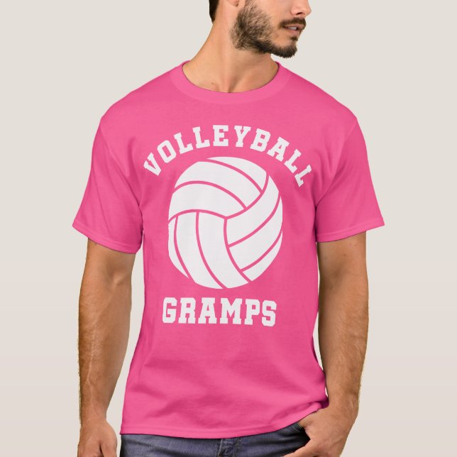 Mens Volleyball Gramps Opa Matching Family Vol. T-Shirt (Vorderseite)