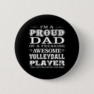 Mens Volleyball Ich bin ein stolzes Volleyball Vat Button
