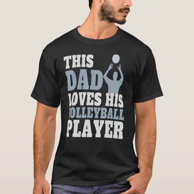 Mens Volleyball Vater Sprichwort Volleyball Player T-Shirt (Vorderseite)