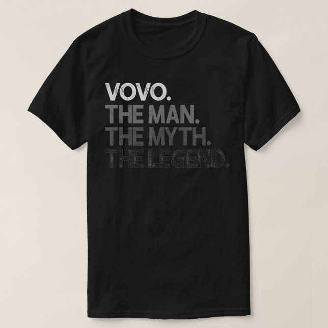 Mens Vovo Man The Myth Legend T-Shirt (Design vorne)