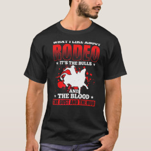 Mens, was ich an Rodeo mag, die Bullen und die T-Shirt