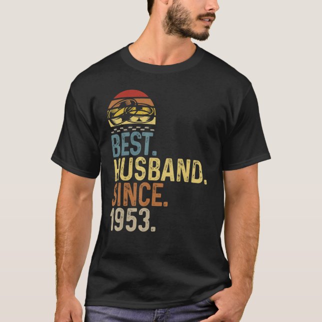 Mens Wedding Anniversary World Best Husband Since  T-Shirt (Vorderseite)