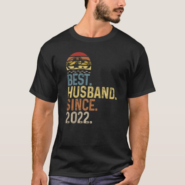 Mens Wedding Jubiläum Design Best Husband Seit T-Shirt (Vorderseite)