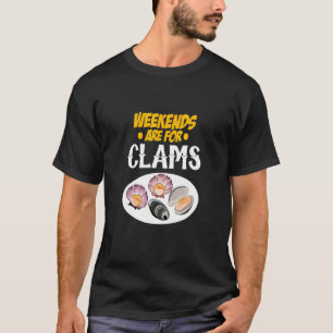 Mens Weekends sind für Clams Clam Digger Shellfish T-Shirt