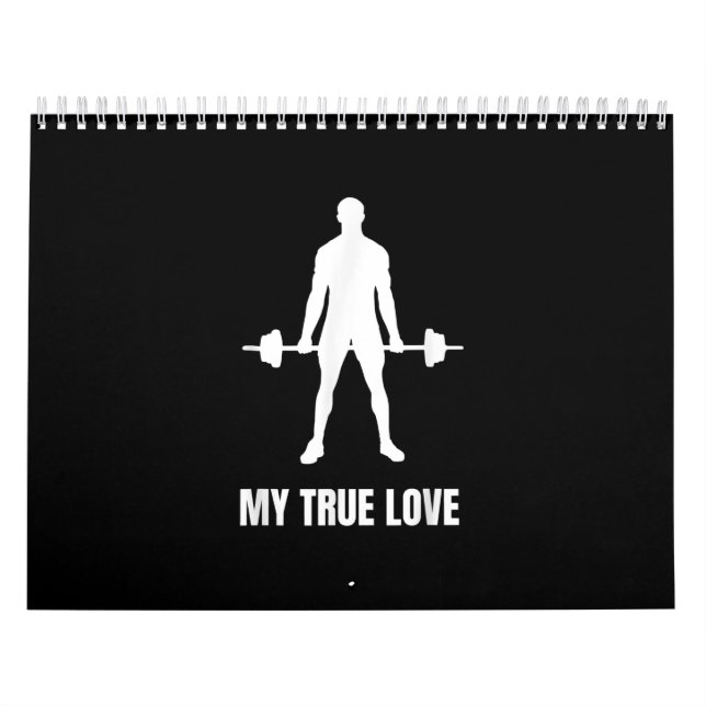 Mens Weightlifter Barbell Training Trainingsoutfit Kalender (Titelbild)