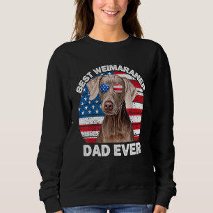 Mens Weimaraner Vater Amerikanische Flagge Weim We Sweatshirt