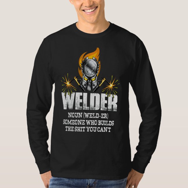 Mens Welder Definition Welder Welting, die das, wa T-Shirt (Vorderseite)