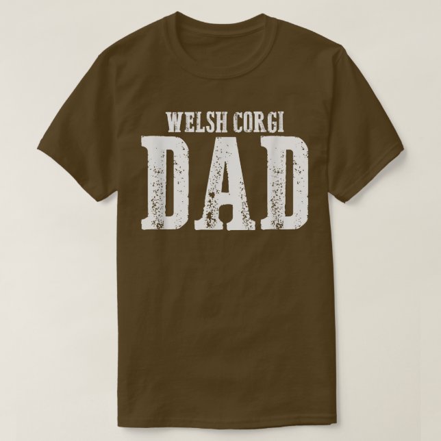 Mens Welsh Corgi Vater T-Shirt (Design vorne)