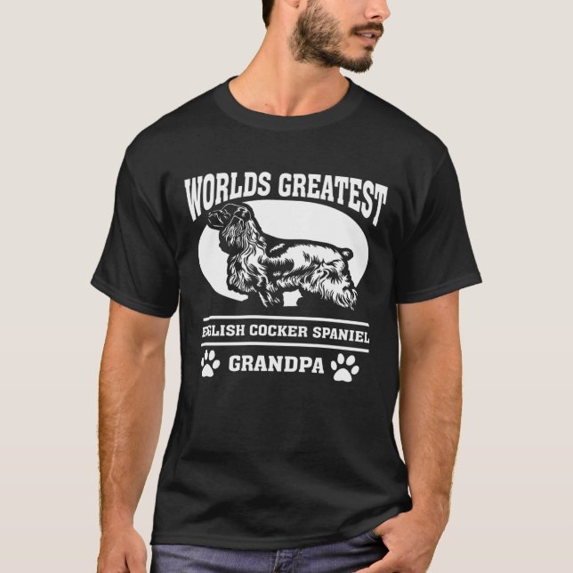 Mens Weltbest English Cocker Spaniel Grandp T-Shirt (Vorderseite)