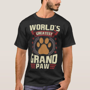 Mens Weltbest Opa Shirt Grand Paw Dog L