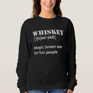 Mens Whiskey magisch braun Wasser Whiskey Definiti Sweatshirt