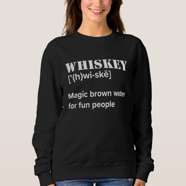Mens Whiskey magisch braun Wasser Whiskey Definiti Sweatshirt (Vorderseite)