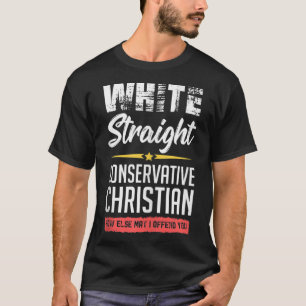 Mens White gerade konservativ Christlich an T-Shirt