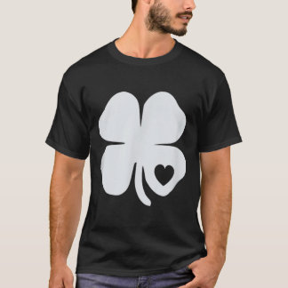 Mens White Kleeblatt Heart Irish St Patricks Day G T-Shirt