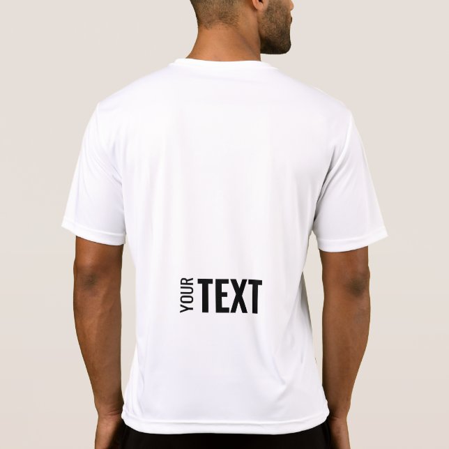 Mens White Modern Sport Back Print Template T-Shirt (Rückseite)