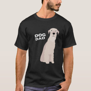 Mens White Schnauzer Dog Vater Man T-Shirt