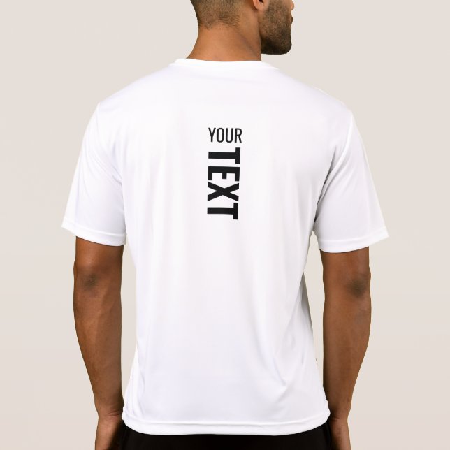 Mens White Sport Template Modern Back Print T-Shirt (Rückseite)