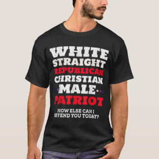 Mens White Straight Republikanischer Christlicher T-Shirt