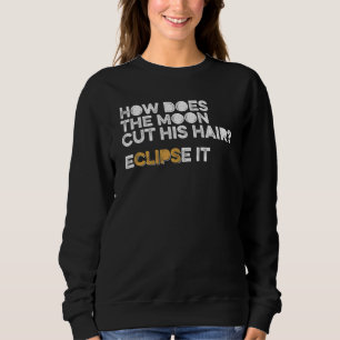 Mens, wie der Mond seine Haarspalte schneidet. Sweatshirt