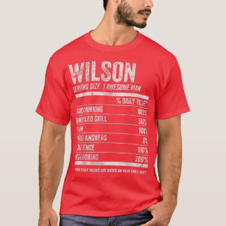 Mens Wilson Nutrition Personalisiert Name Funny Na T-Shirt