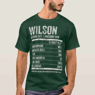 Mens Wilson Nutrition Personalisiert Name Funny Na T-Shirt