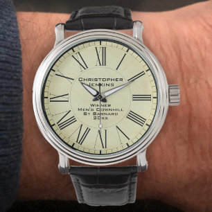 Men's Winner Ski Downhill Competition Trophy Armbanduhr