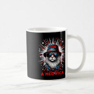 Mens Women Ameowica Funny Patriotic Katze Meowica Kaffeetasse