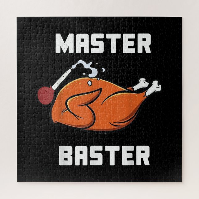 Mens Women Master Baster Funny Turkey Baster Danke Puzzle (Vertikal)