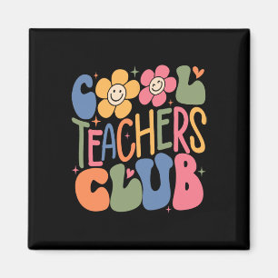 Mens Women Teacher Cool Teacher Club Zurück in die Magnet
