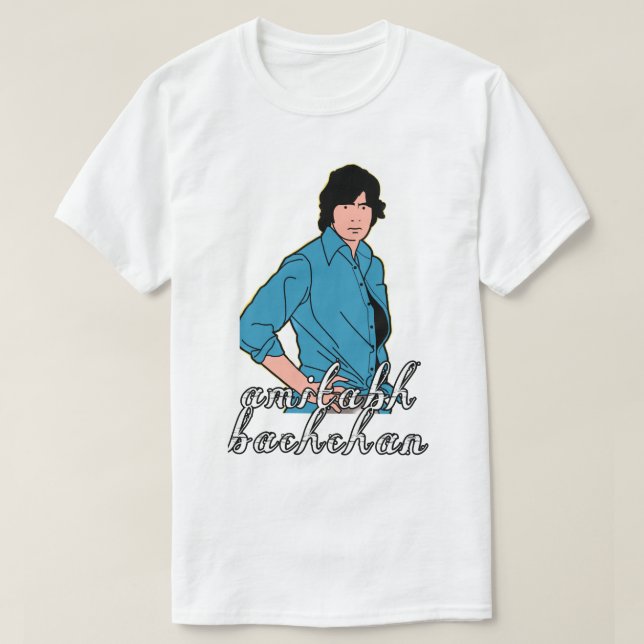 Mens Womens Amitabh Bachchan Retro Style T-Shirt (Design vorne)