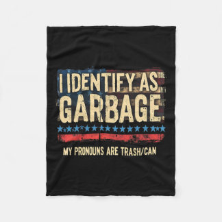 Mens Womens, die ich als Garbyge Funny Trump Tras  Fleecedecke