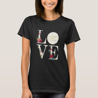 Mens Womens Liebe Jesus Blume Jesus Christus T-Shirt