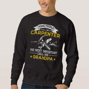 Mens Woodworking Carpenter Woodworker Vater Opa Sweatshirt