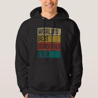 Mens World s Best Grandfather Ever Vintage Dad Fat Hoodie