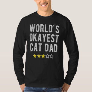 Mens Worlds #1 Okest Cat Vater Funny Costume Best T-Shirt