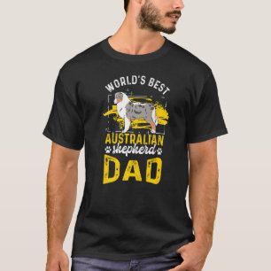 Mens World's Best Australian Shepherd Vater Aussie T-Shirt