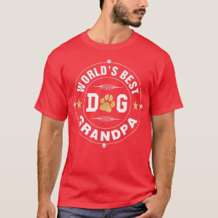 Mens World's Best Dog Grandpa Pet Owner Rescue Gra T-Shirt