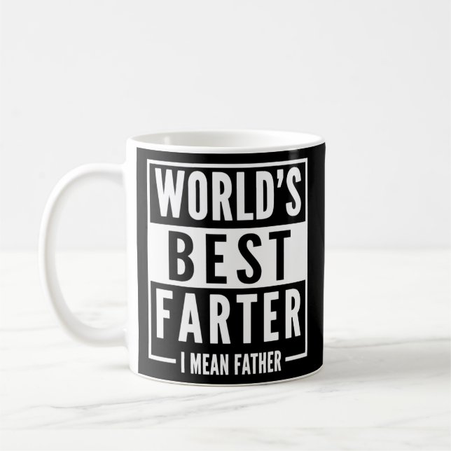 Mens World's Best Farter I Gemein Vaterväter Kaffeetasse (Links)