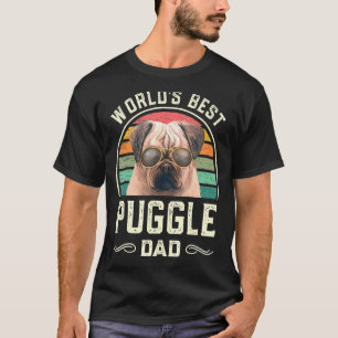 Mens Worlds Best Puggle Vater Vintag Dog Vater T-Shirt